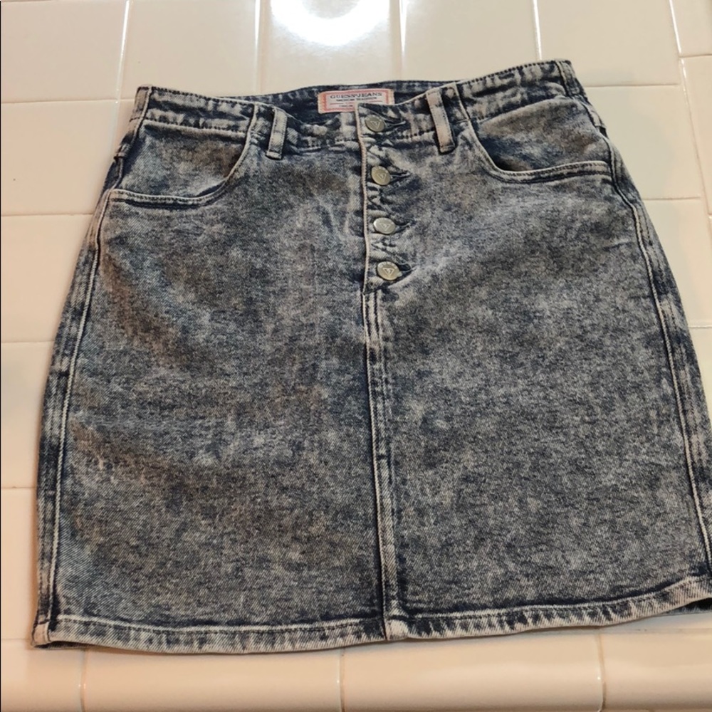 Guess acid wash denim shirt